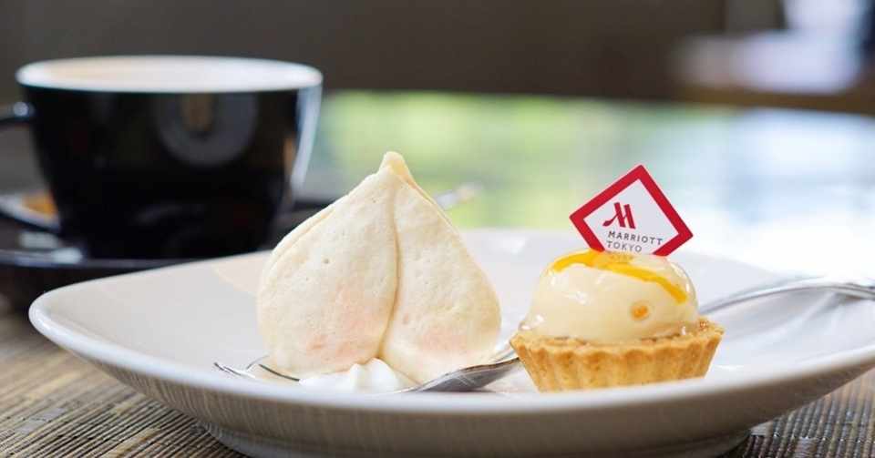 桃のアフタヌーンティー 東京マリオットホテル 岩崎ひろ美 フォトエッセイ Note