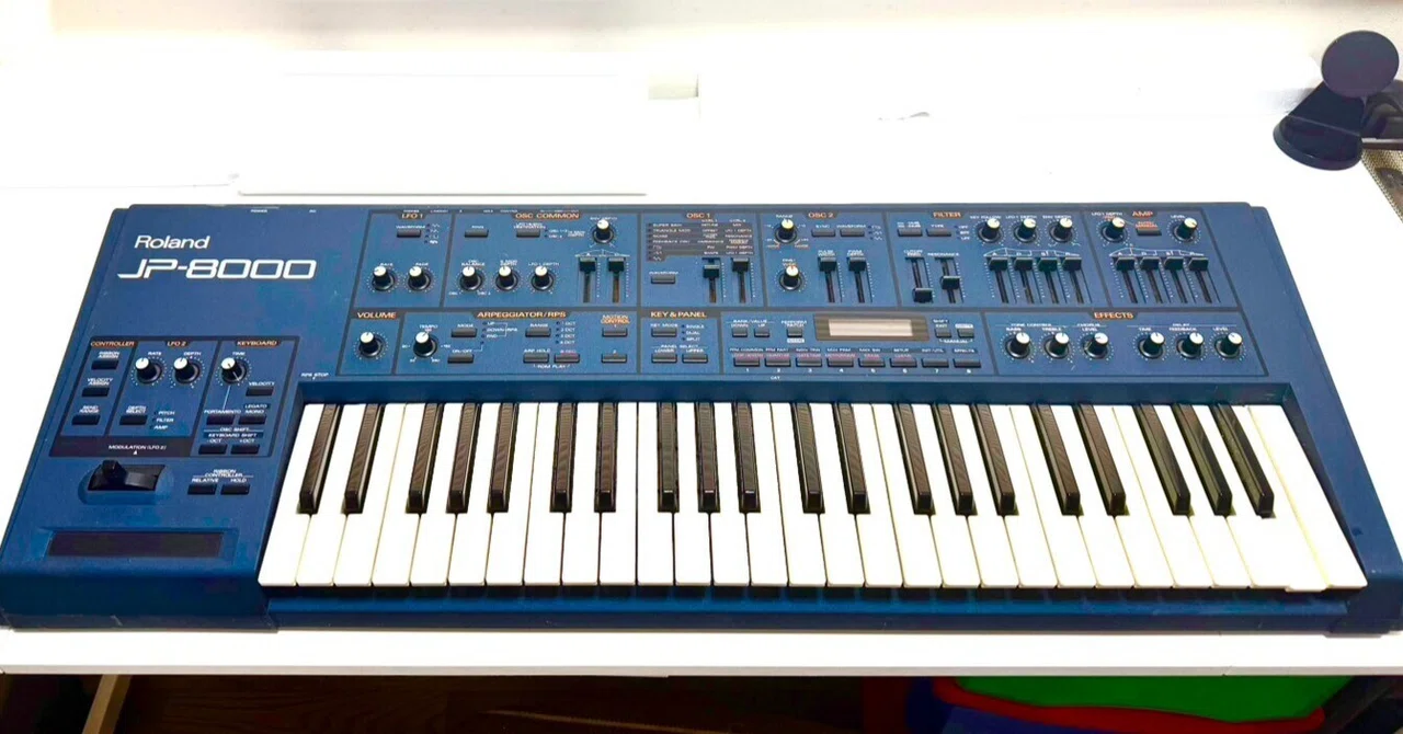 【内蔵電池交換済】Roland JP-8000 アナログモデリングシンセサイザー RolandのシンセサイザーJP-8000を修理すっぞ｜MusicStationMAT