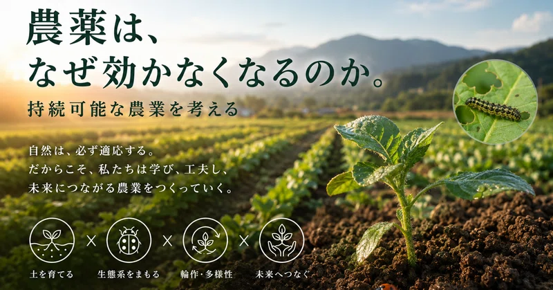農薬は、なぜ効かなくなるのか。