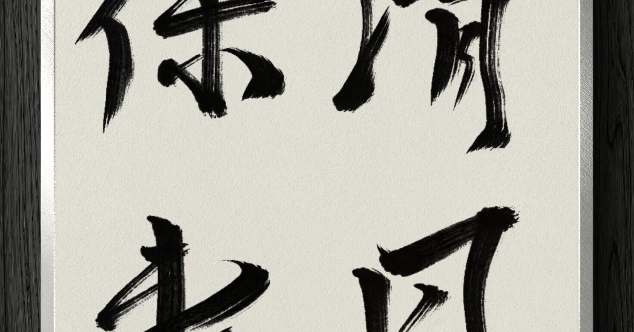 書道作品 清風徐来 書道断片】清風徐来｜伊島 秀_Shu Ijima