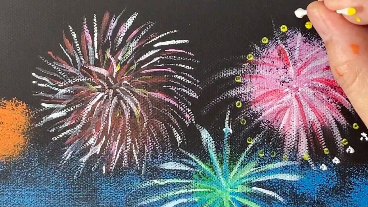 アクリル絵の具を使用した 花火 の描き方 初心者が簡単に絵を描く方法 Junya Art Note アクリル絵の具を使用した 花火 の描き方 初心者が簡単に絵を描く方法 Junya Art Note