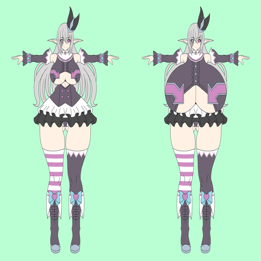 日記 自作モデル想定立ち絵案 痣身ユフィ Note