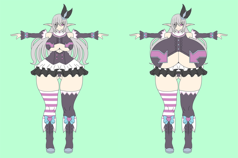 日記 自作モデル想定立ち絵案 痣身ユフィ Note