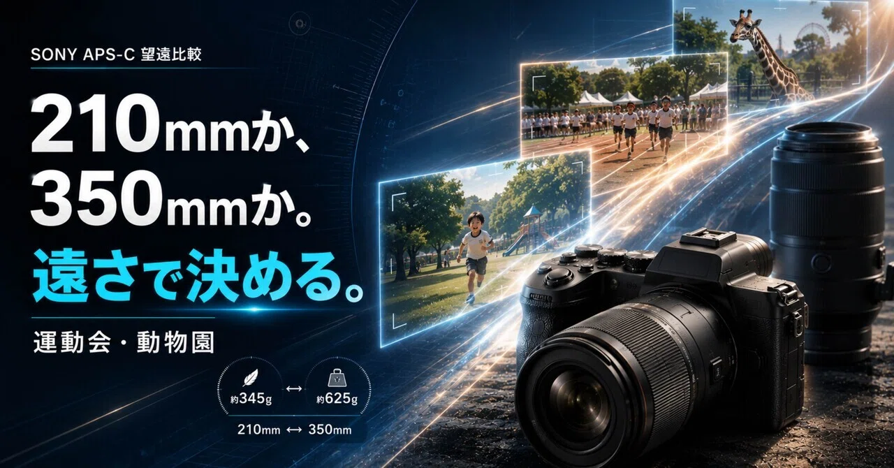 E 55-210mmとE 70-350mm G OSSはどっち？運動会・動物園で初心者が後悔