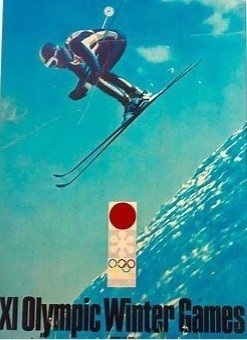 72年札幌オリンピック滑降ポスター大杖正彦