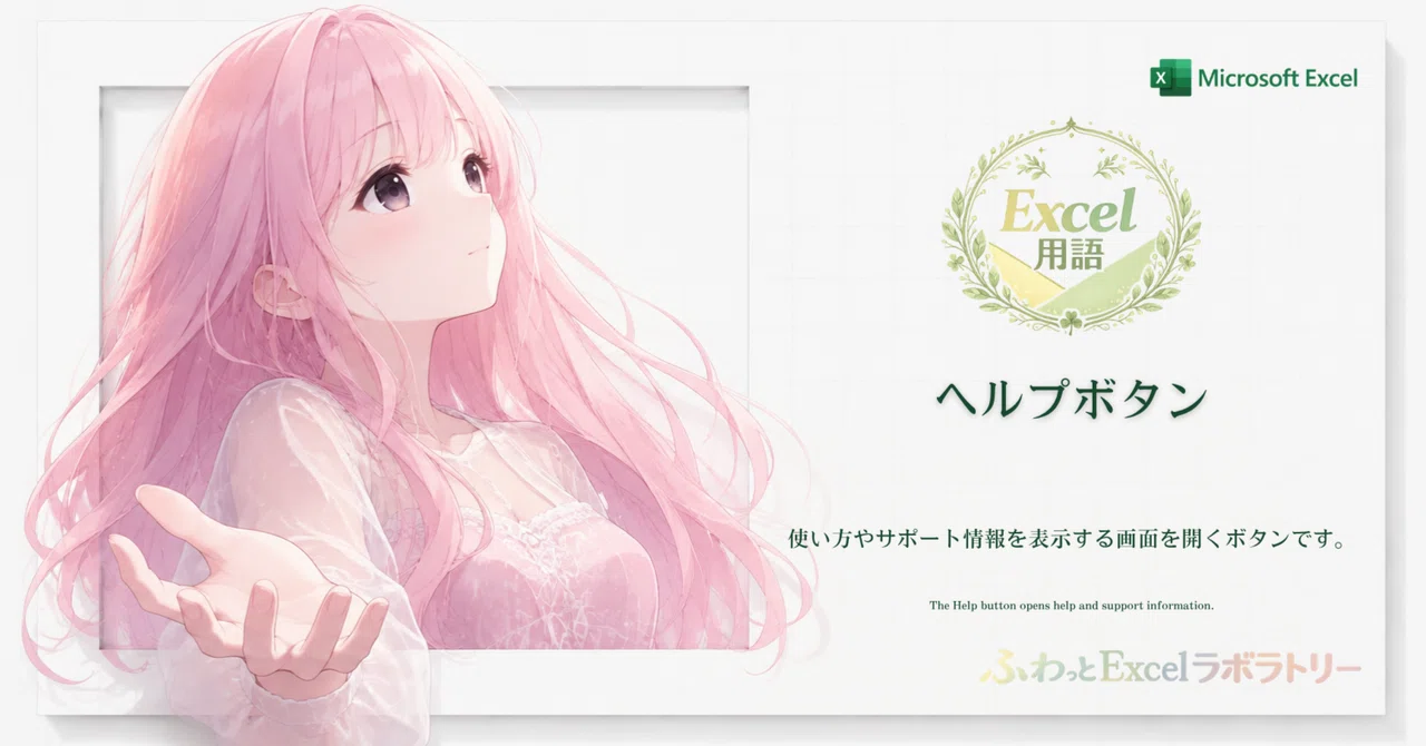 Excel用語|ヘルプボタン|ぱすてる