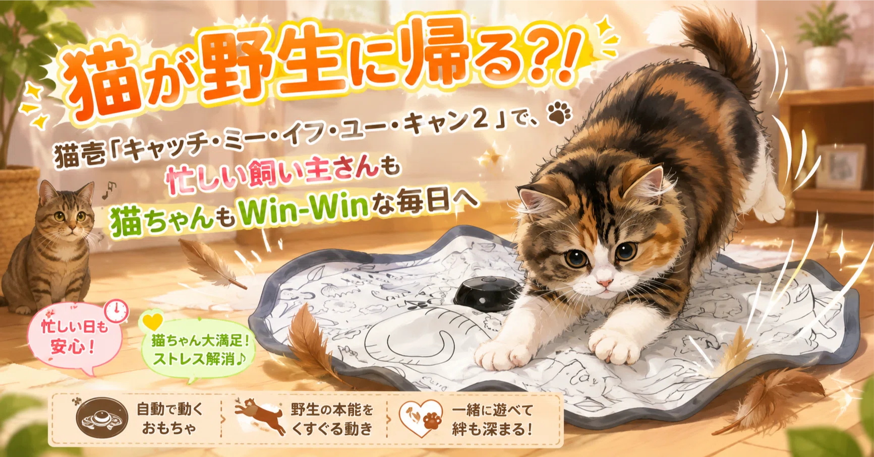 共働き必見！猫の留守番おもちゃ｜OG＠猫と大人女子の心地よい暮らし