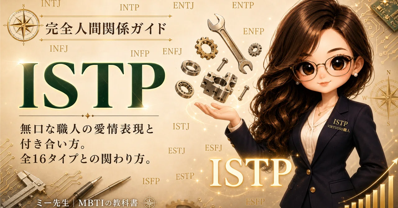 ISTPの完全人間関係ガイド|あなたが誤解される理由と全16タイプとの付き合い方【仕事・恋愛】|ミー先生|MBTIの教科書
