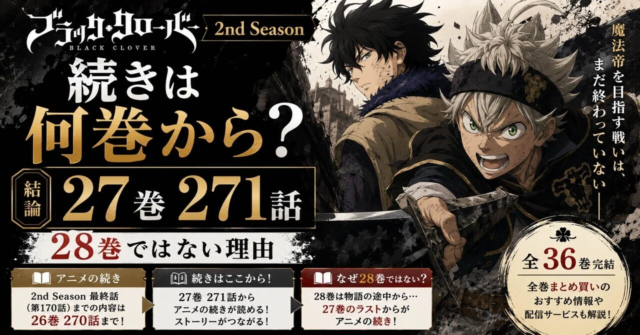 Black Clover 2nd Season: Which volume does it continue from