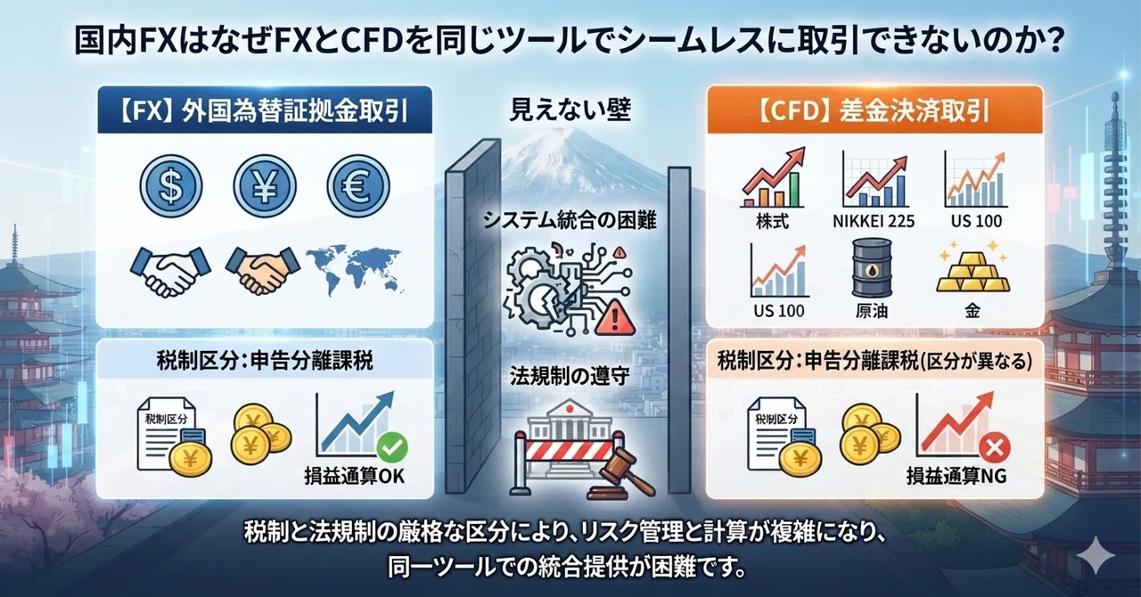 왜 국내 FX는 FX와 CFD를 같은 도구로 원활하게 거래할 수 없는가?｜mr.cbr