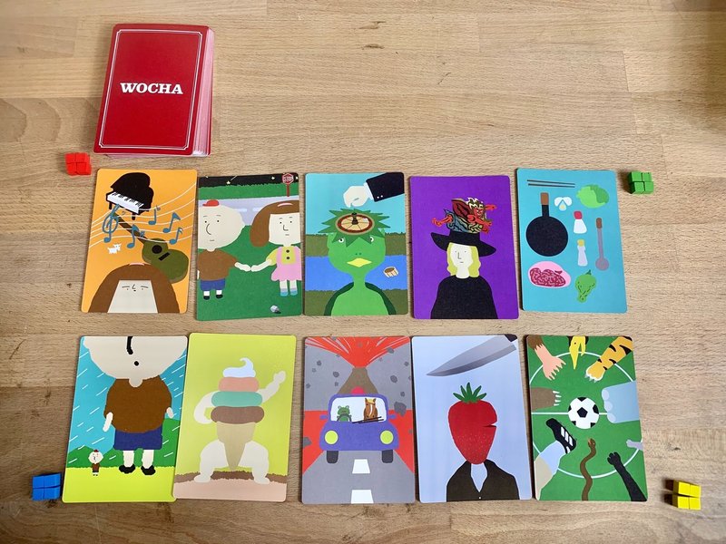 Wocha ウォッチャ 発想力 連想力が鍛えられる 言われてみればたしかに見える不思議な しりとり カードゲーム 佐藤敦俊 白馬村 Monster Cliff Note