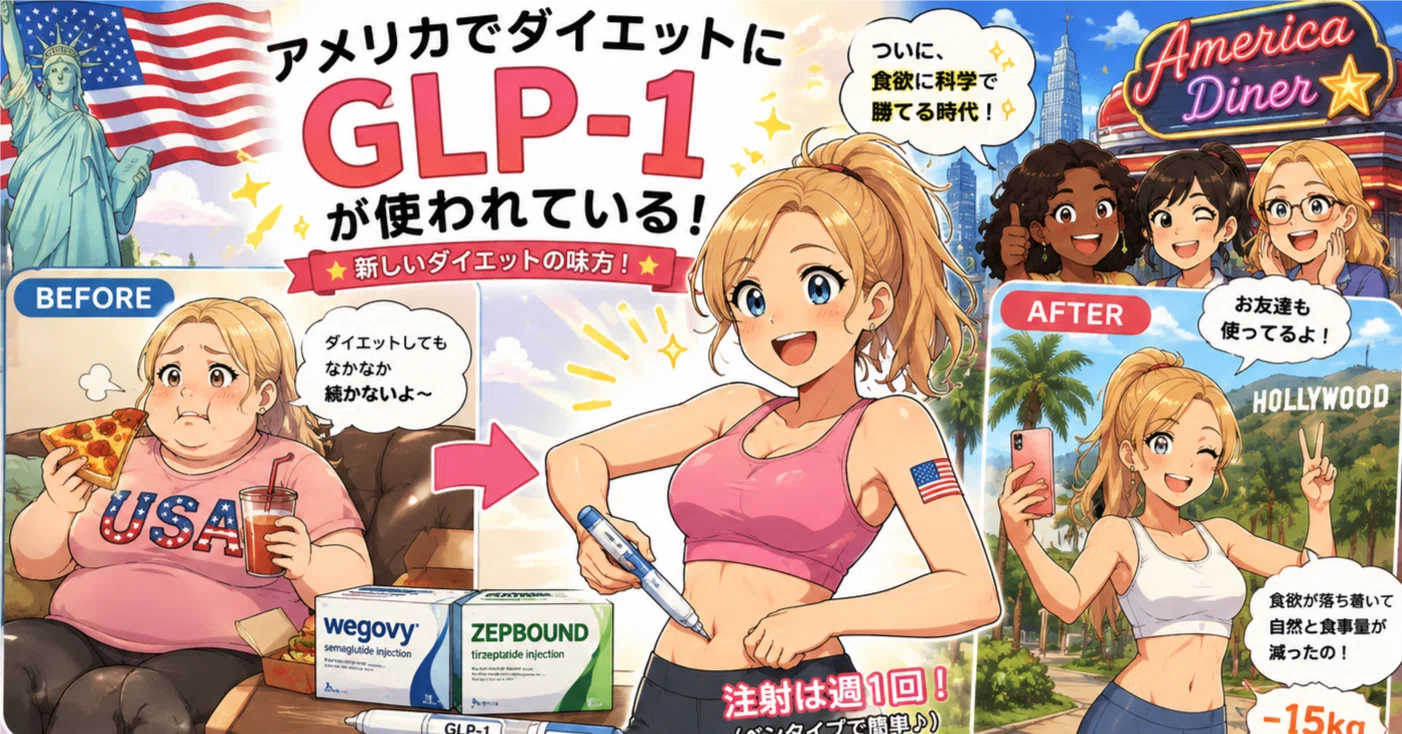 🇺🇸アメリカのダイエット事情とGLP-1受容体作動薬(日本語・英語)｜アメリカ経済論