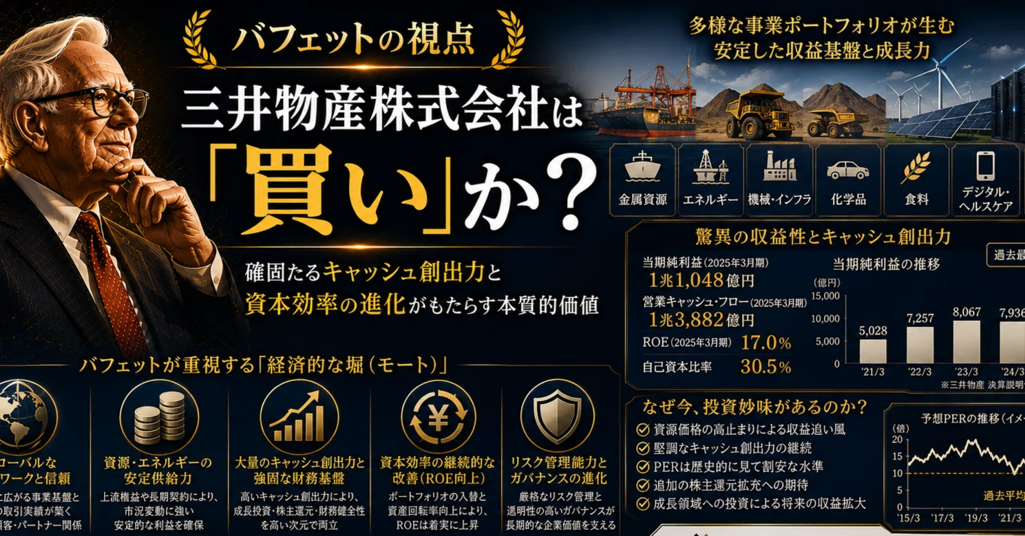 バフェットの視点】三井物産株式会社は『買い』か？ — 確固たる