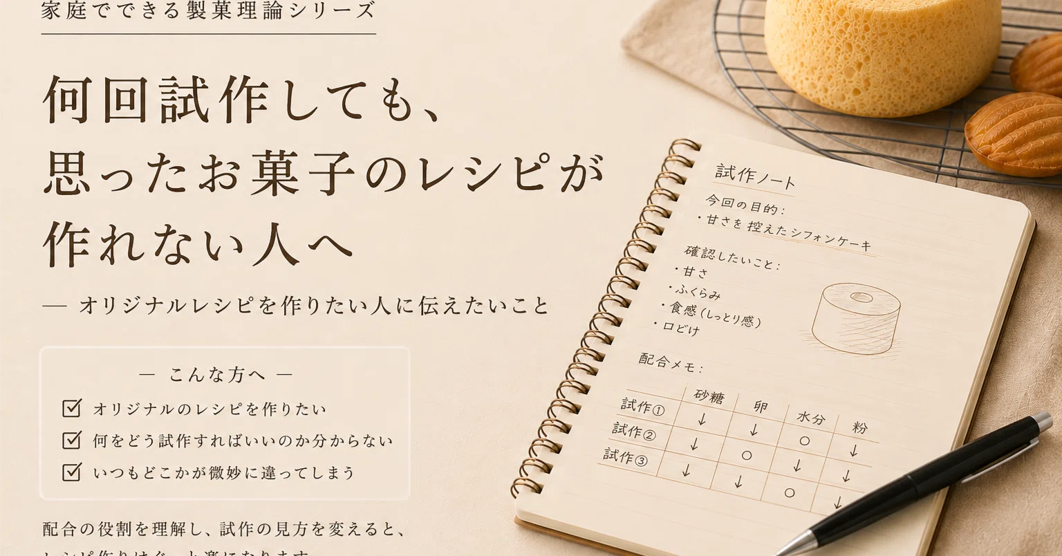 家庭でできる製菓理論 - 2026-08｜料理家 木村幸子｜note