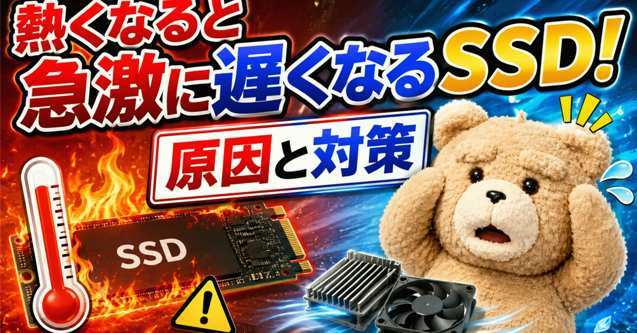 熱くなると急激に遅くなるSSD!　原因と対策