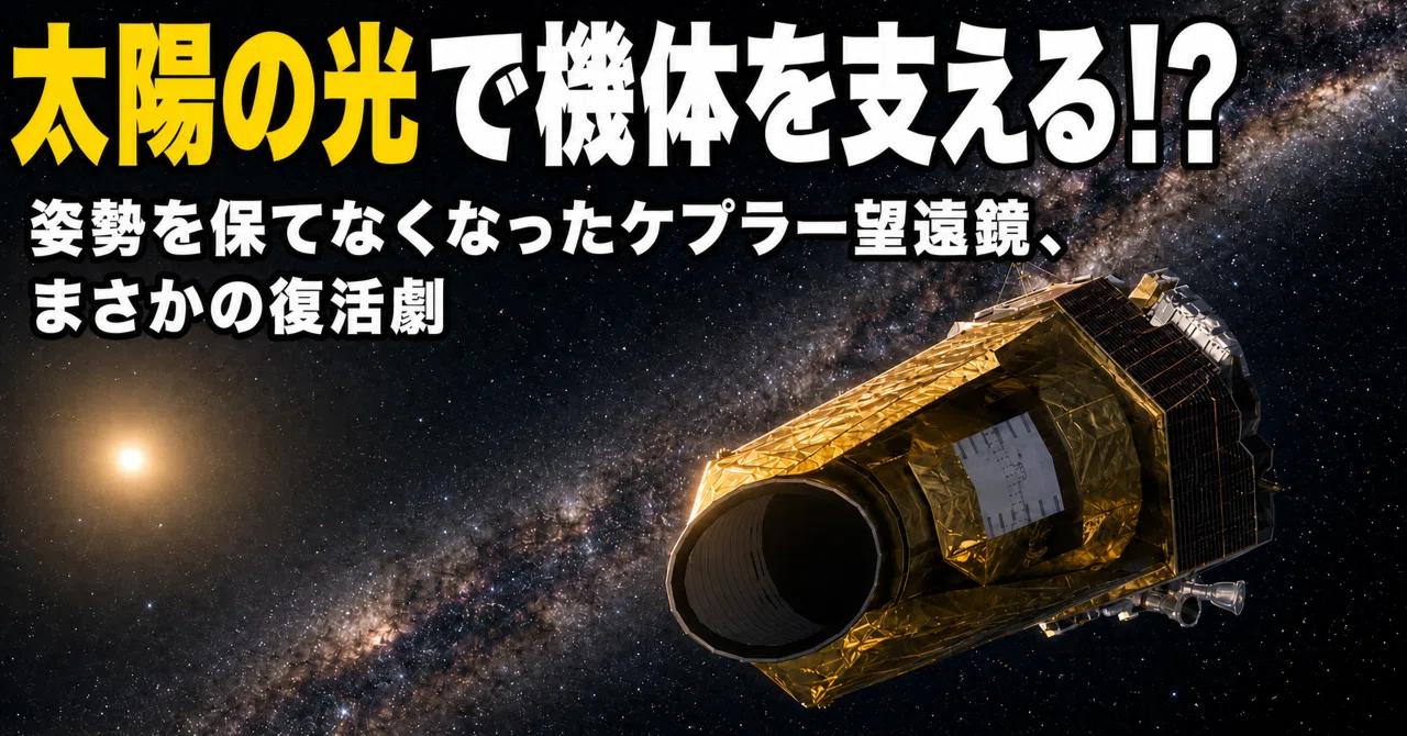 太陽の光で機体を支える！？ 姿勢を保てなくなったケプラー望遠鏡