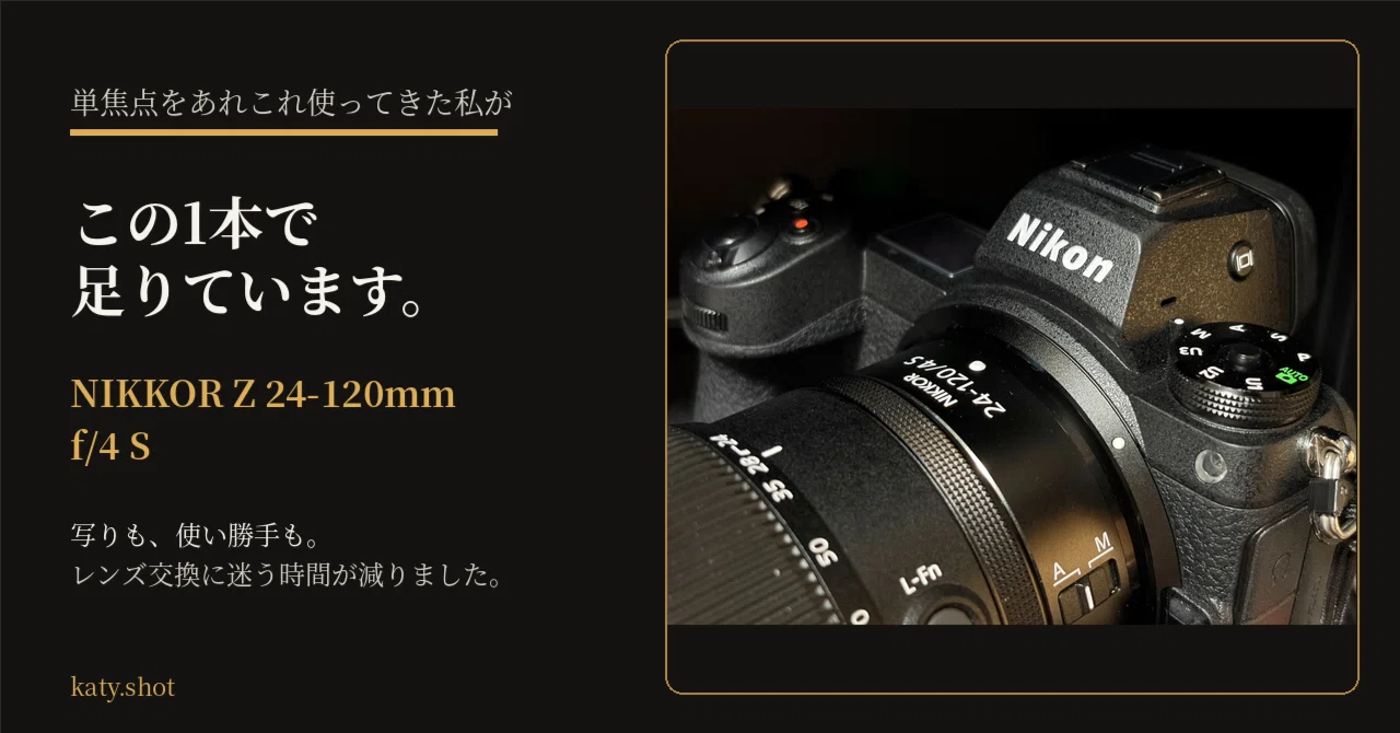 Sonyでは単焦点をあれこれ選んできた私が、NIKKOR Z 24-120mm f/4 Sの1