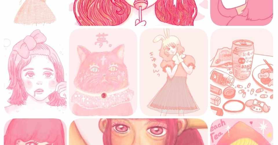 １ヶ月ピンクイラスト縛り 小俣まお Note