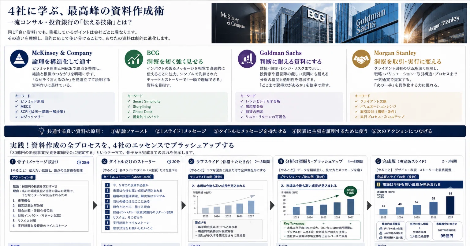 マッキンゼー、BCG、ゴールドマン・サックス、モルガン・スタンレーに
