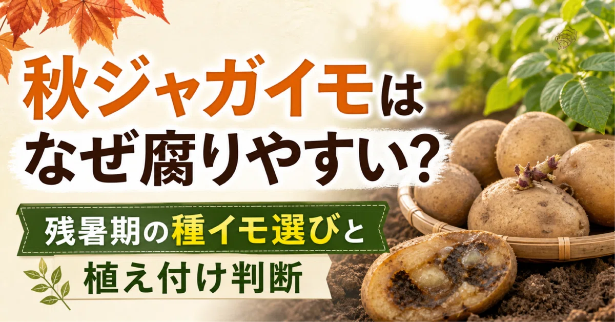 秋ジャガイモはなぜ腐りやすい？残暑期の種イモ選びと植え付け判断