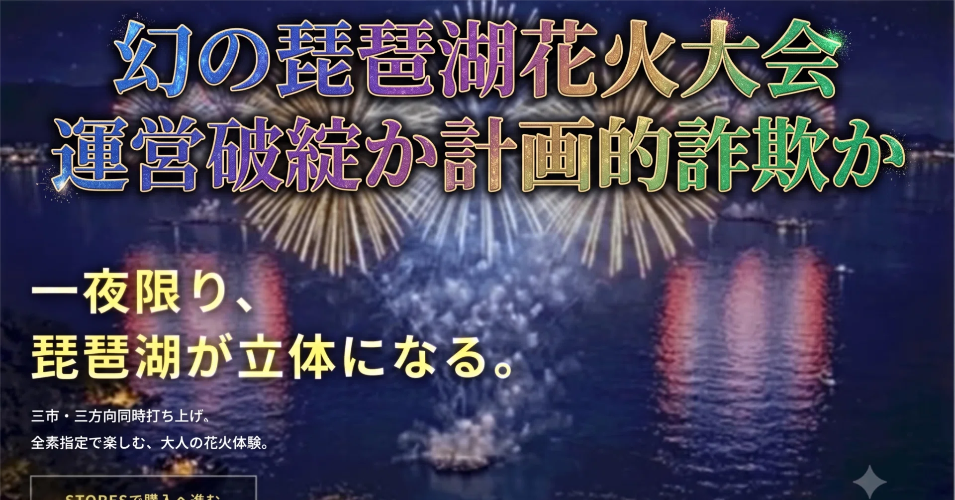琵琶湖 花火 詐欺