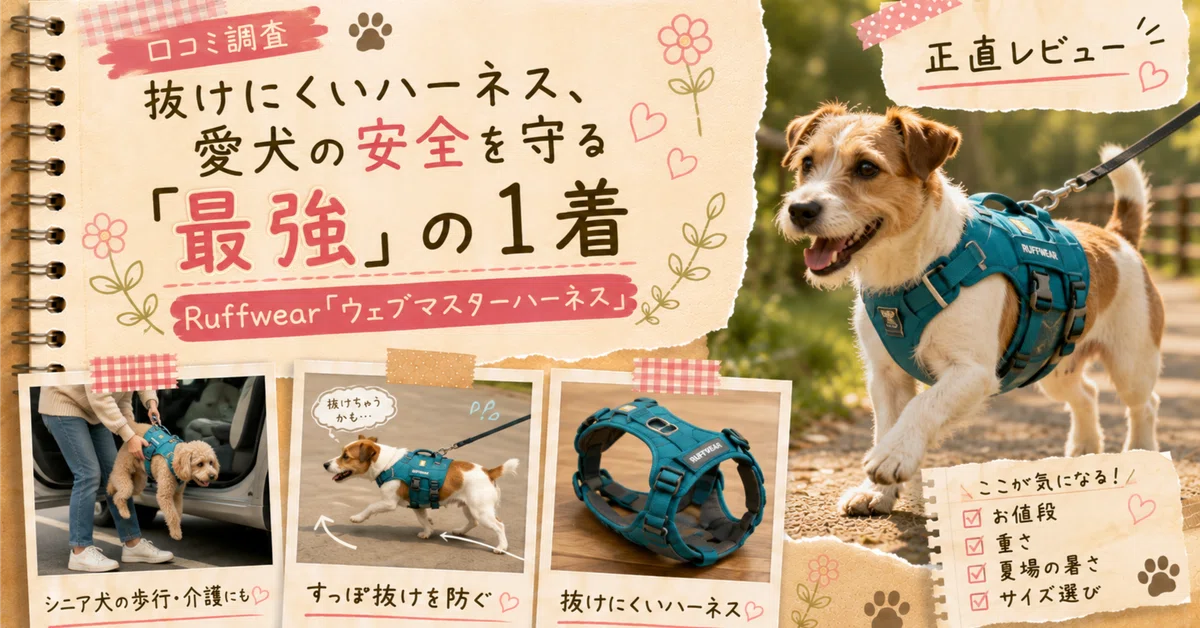 正直レビュー】Ruffwear「ウェブマスターハーネス」は買い？買わない方