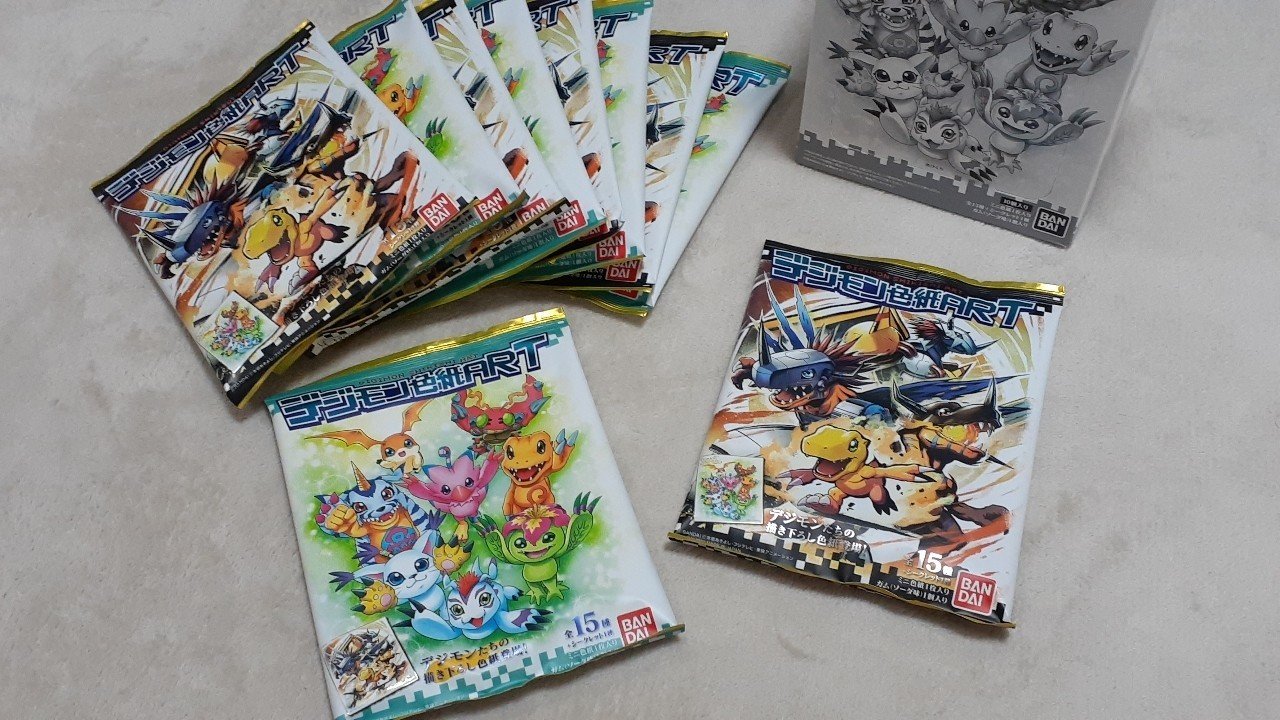 デジモン色紙ART 色紙アートBOXと8袋