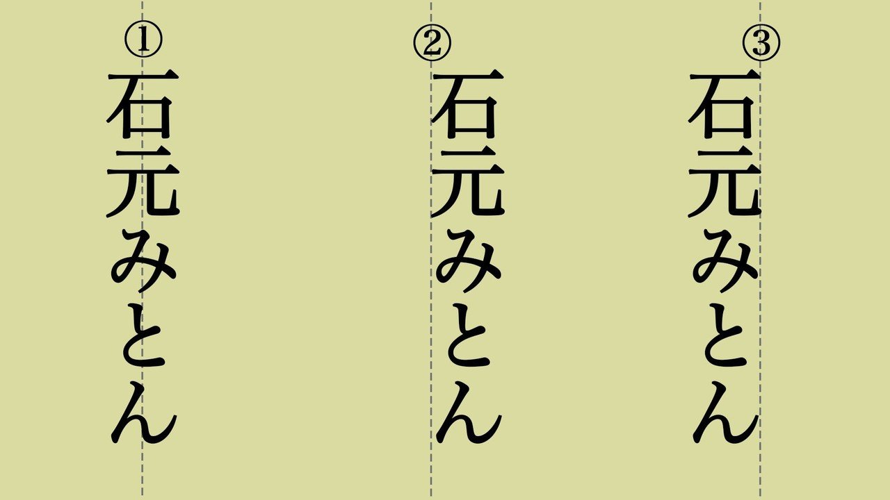 縦書き横書き宛名書き 石元みとん Note