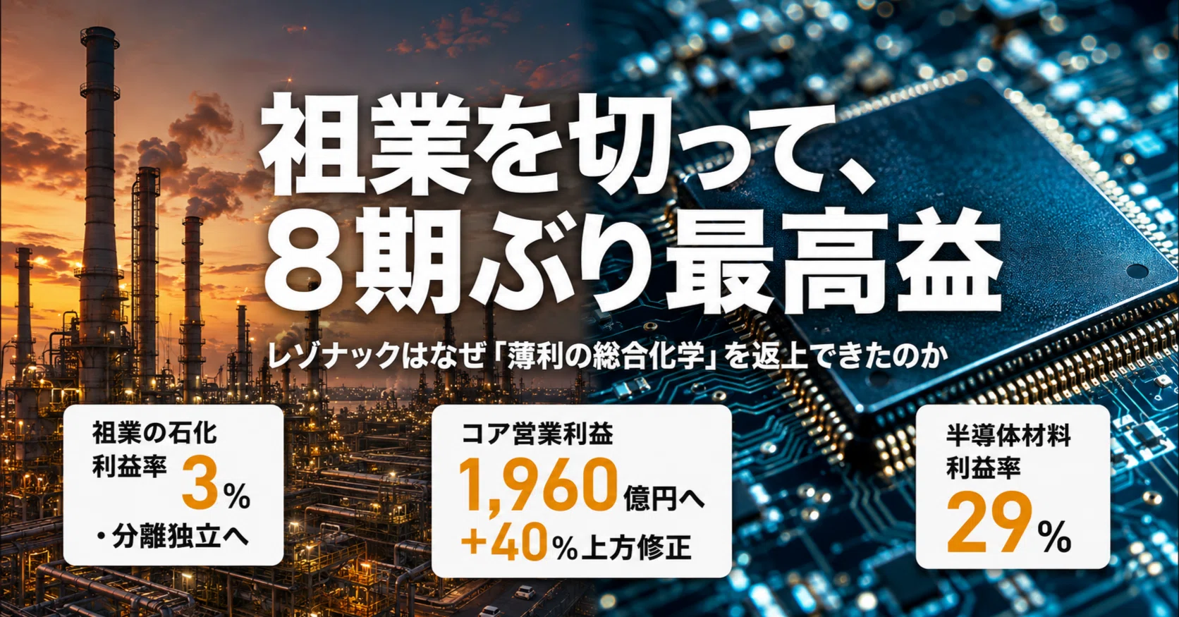 祖業を切って8期ぶり最高益——レゾナックはなぜ「薄利の総合化学」を