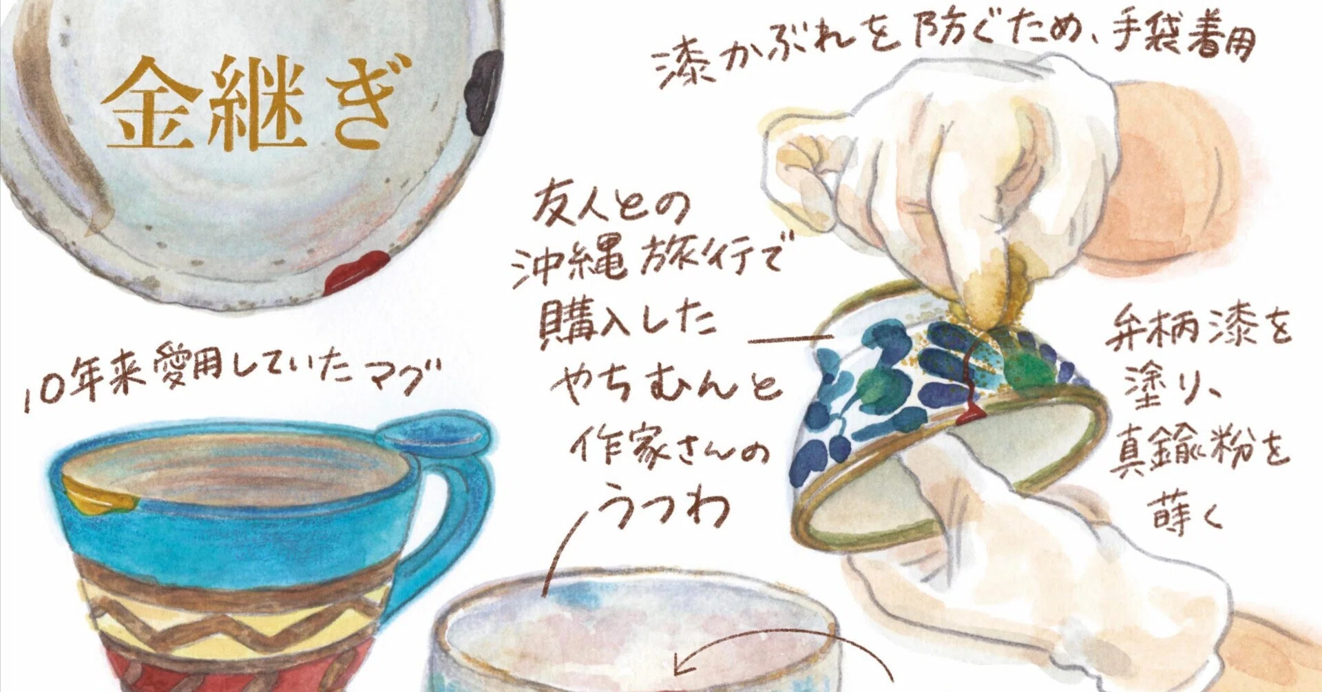金継ぎ 愛着の器に新たな「装い」｜すけのあずさ