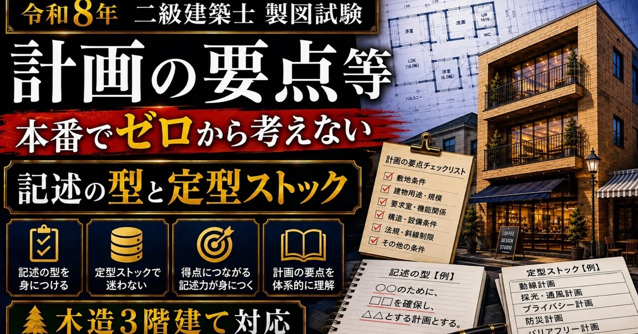 二 級 建築 士 計画 の 要点