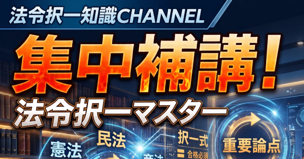 637補講編】憲法の攻略／令和8年度行政書士試験対策｜法令択一知識