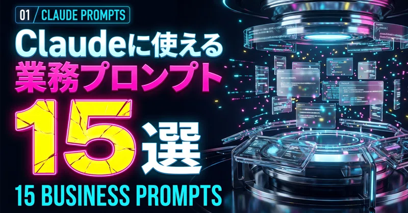 Claudeに使える業務プロンプト15選——今日からコピペで即戦力