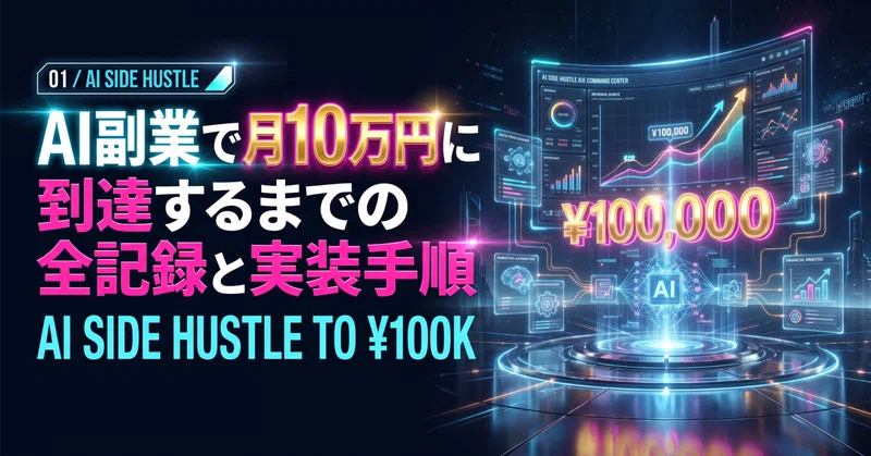 AI副業で月10万円に到達するまでの全記録と実装手順