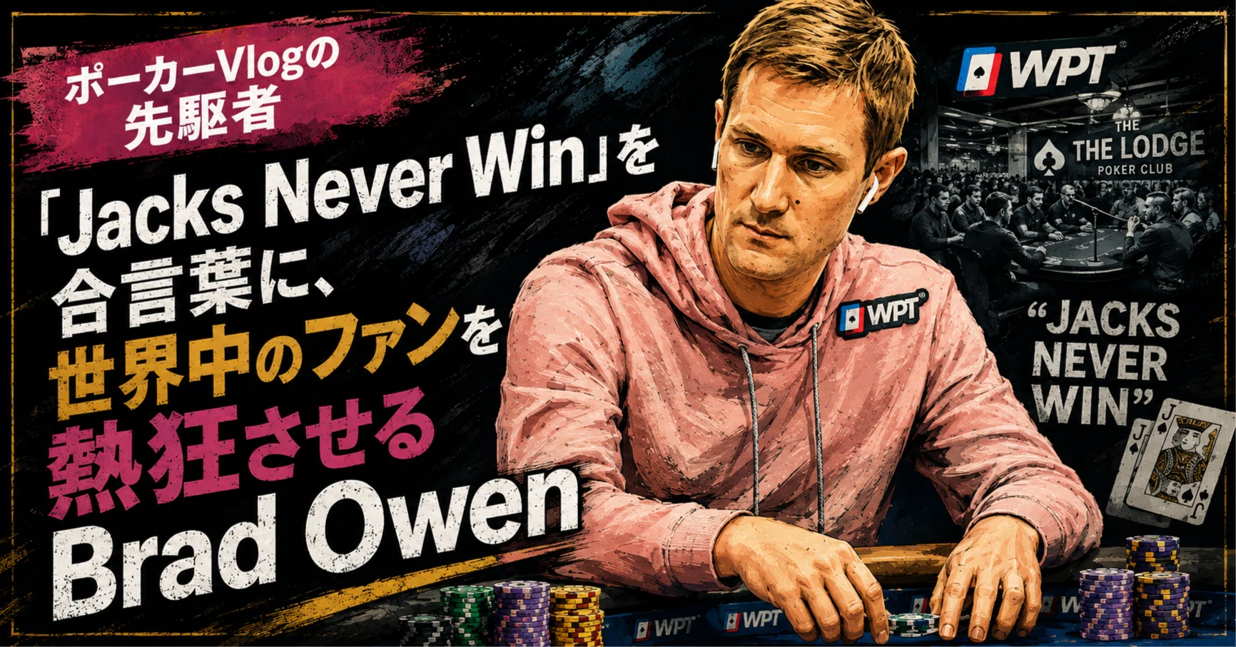 ポーカーVlogの先駆者】「Jacks Never Win」を合言葉に、世界中の