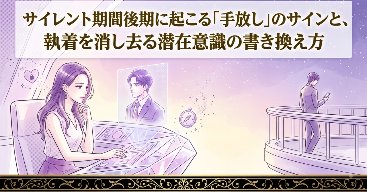 サイレント期間後期に起こる「手放し」のサインと、執着を消し去る潜在意識の書き換え方|リク先生