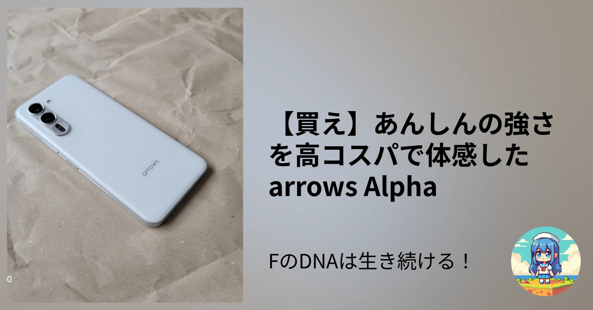 買え】あんしんの強さを高コスパで体感したarrows Alpha｜Keitan924111