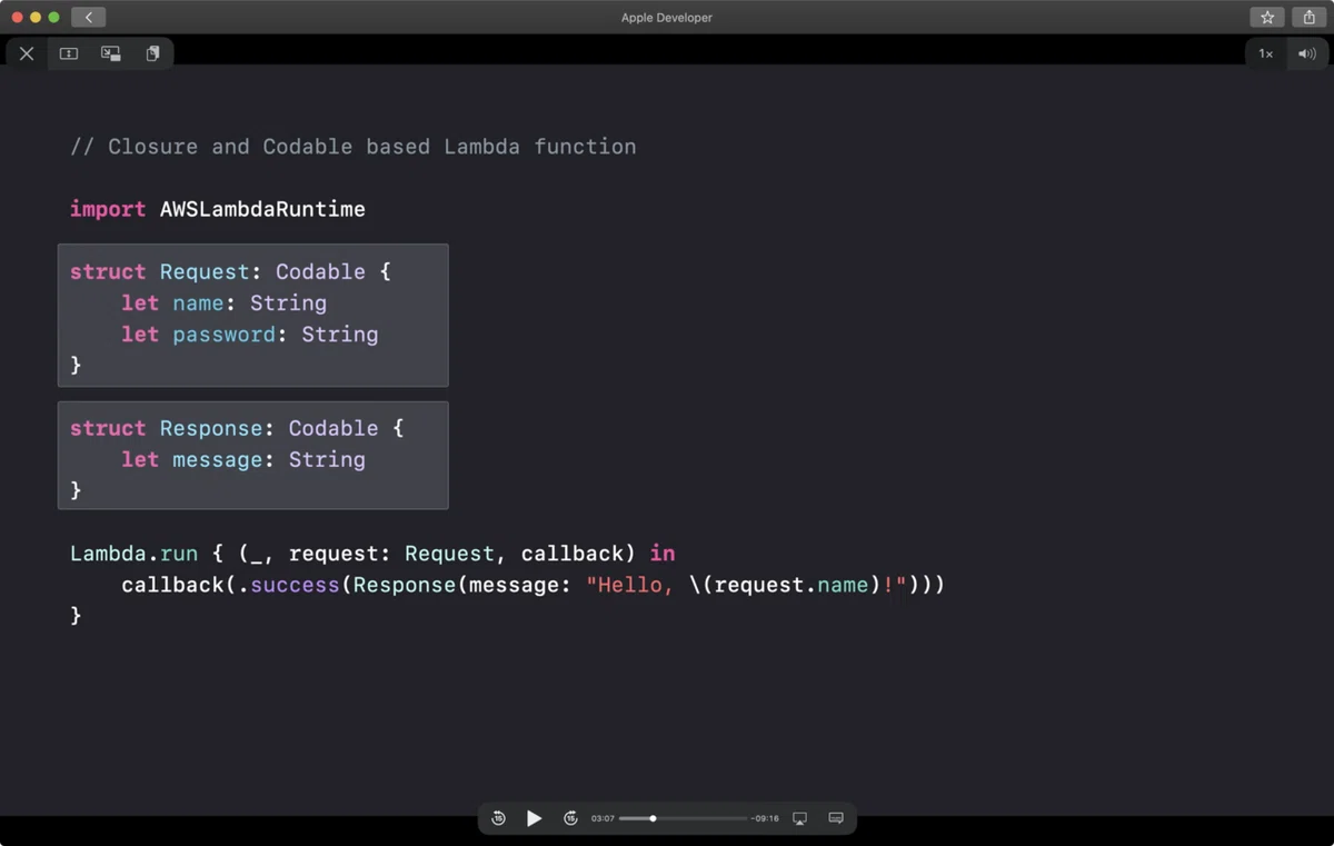 Use Swift on AWS Lambda with Xcode for Busy People - #WWDC20|戸画美角