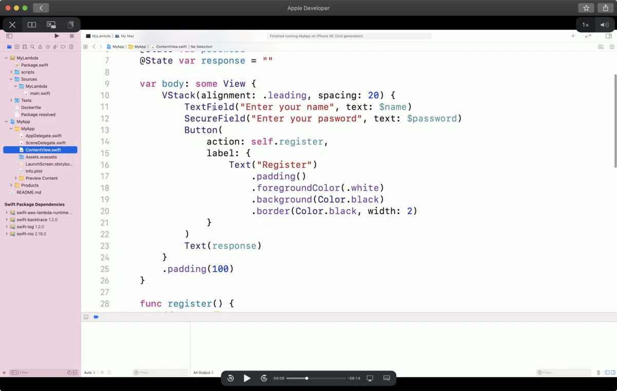 Use Swift on AWS Lambda with Xcode for Busy People - #WWDC20|戸画美角