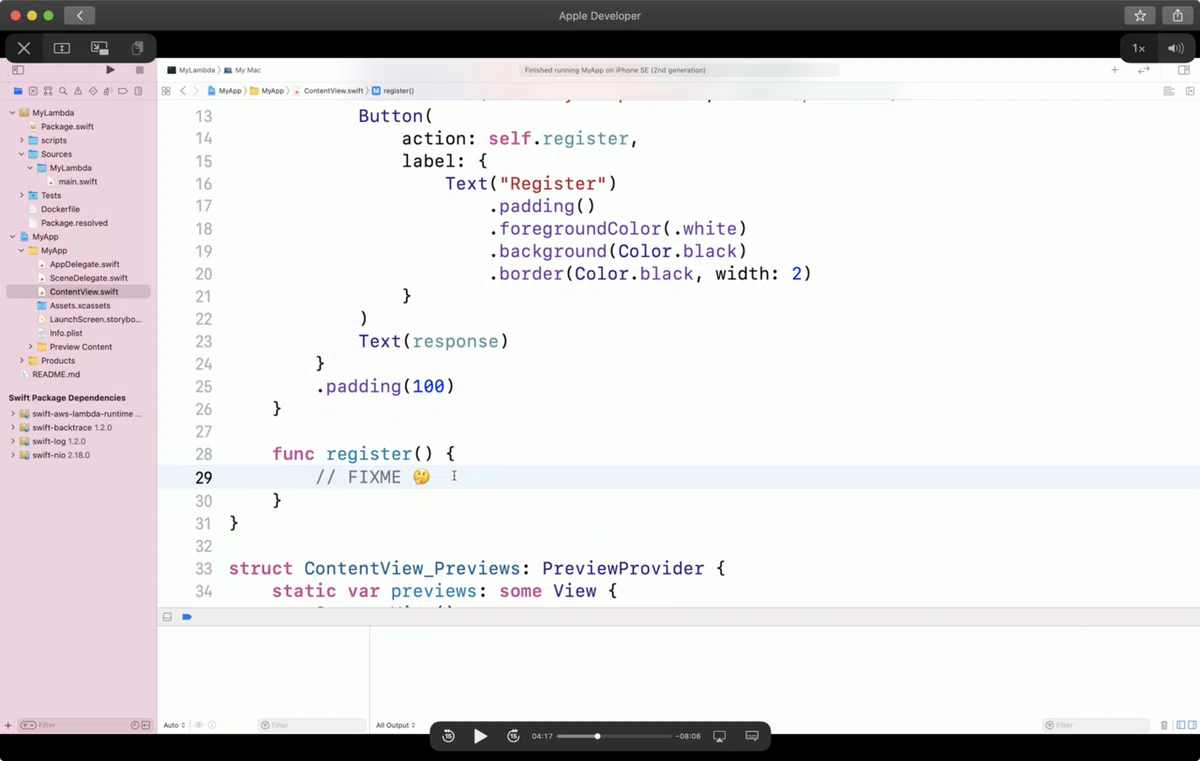 Use Swift on AWS Lambda with Xcode for Busy People - #WWDC20|戸画美角