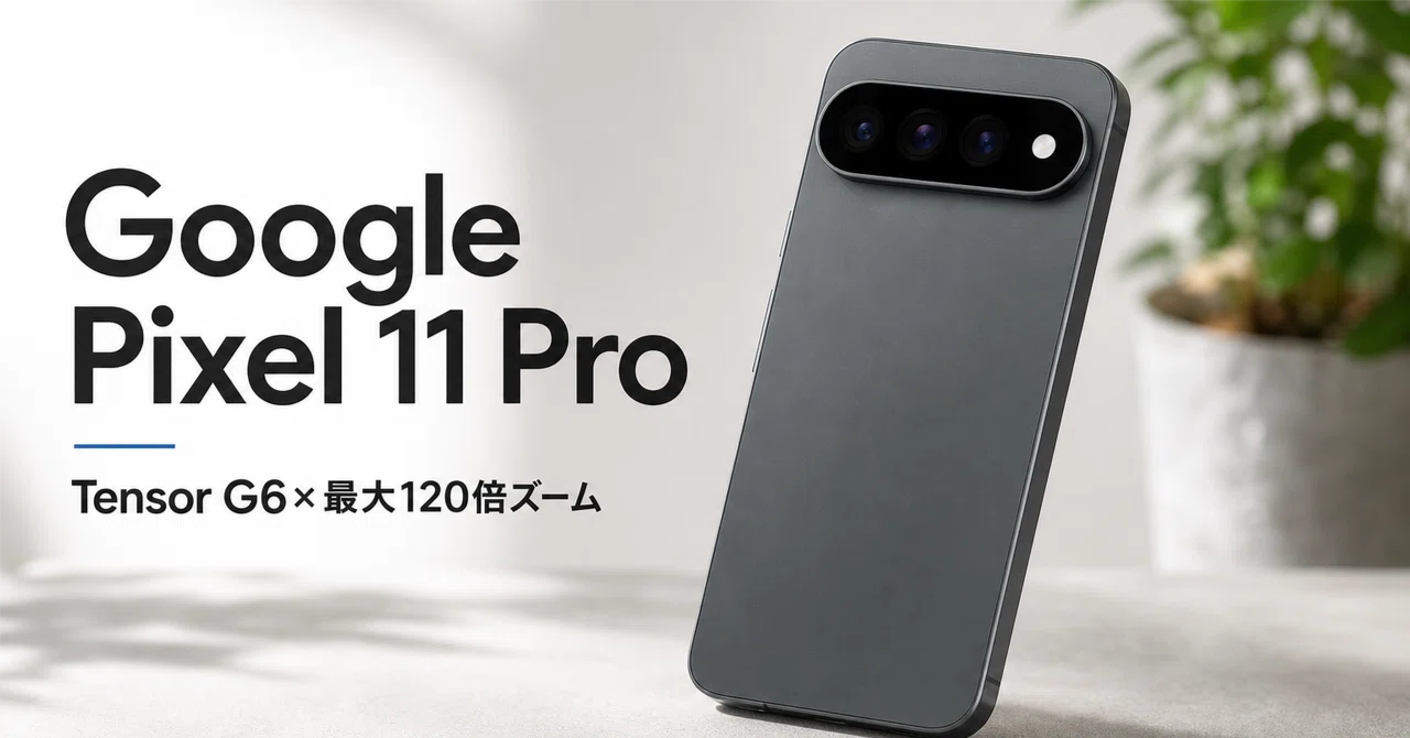 Google Pixel 11 Pro のレビュー・口コミ評判と特徴 Tensor G6×最大120