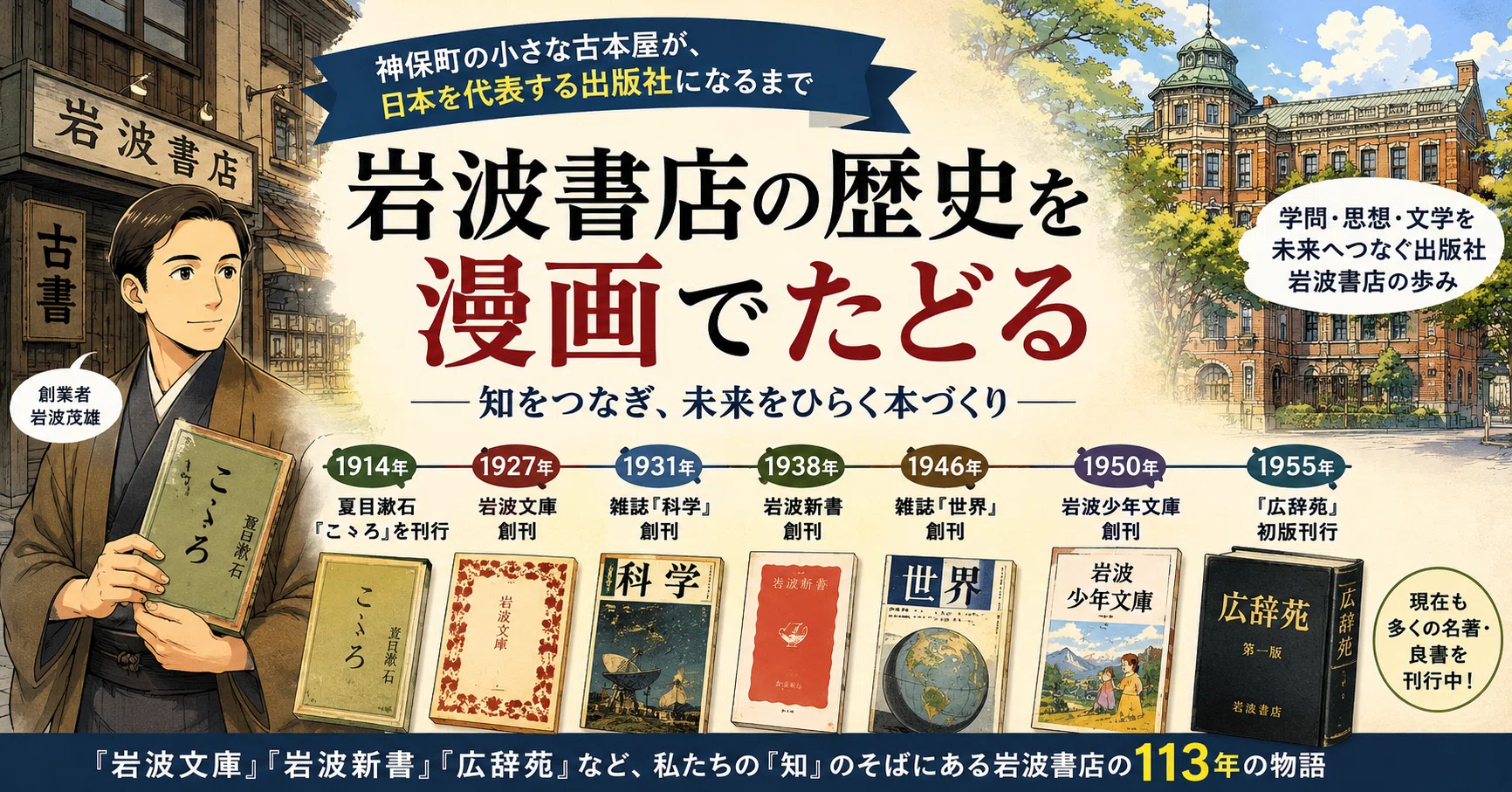 岩波書店、はじまりは古本屋だった。｜『こゝろ』から岩波文庫・岩波