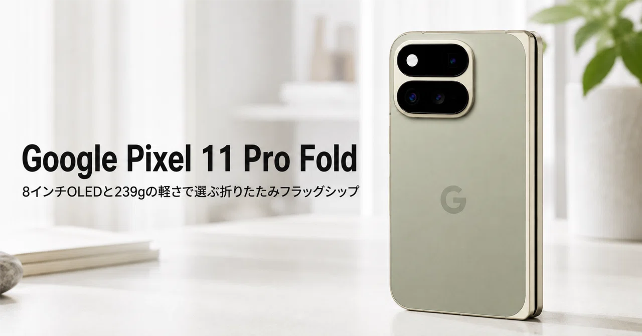 Google Pixel 11 Pro Fold のレビュー・口コミ評判と特徴 8インチOLED