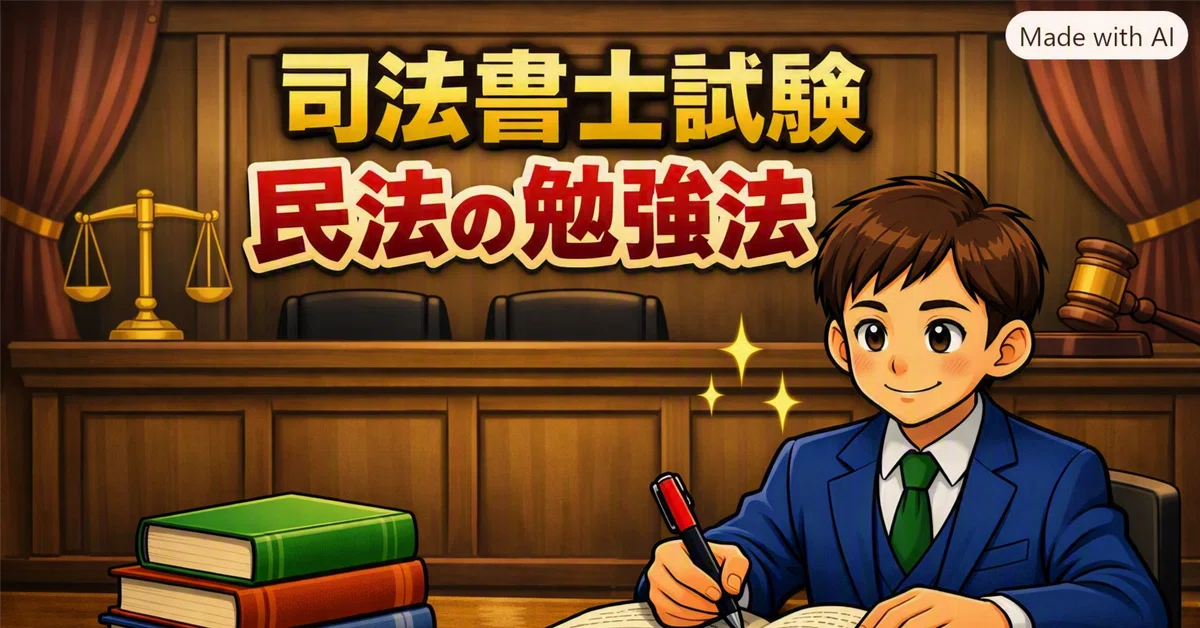 [Judicial Scrivener Exam] How to Study Civil Law｜サラリーマンT