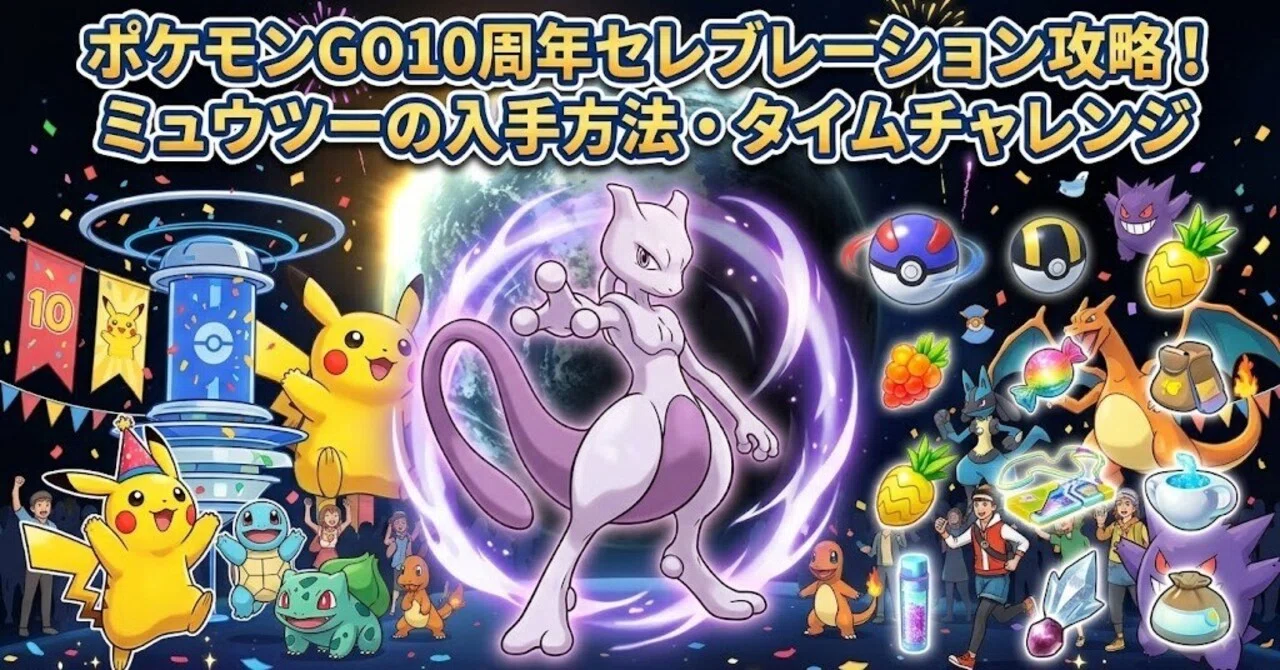 ポケモンGO10周年：「特別なミュウツー」の入手方法・タスク・ボーナス