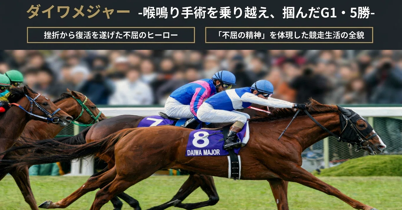 ダイワメジャー -喉鳴り手術を乗り越え、掴んだG1・5勝-｜ハサミおじさん