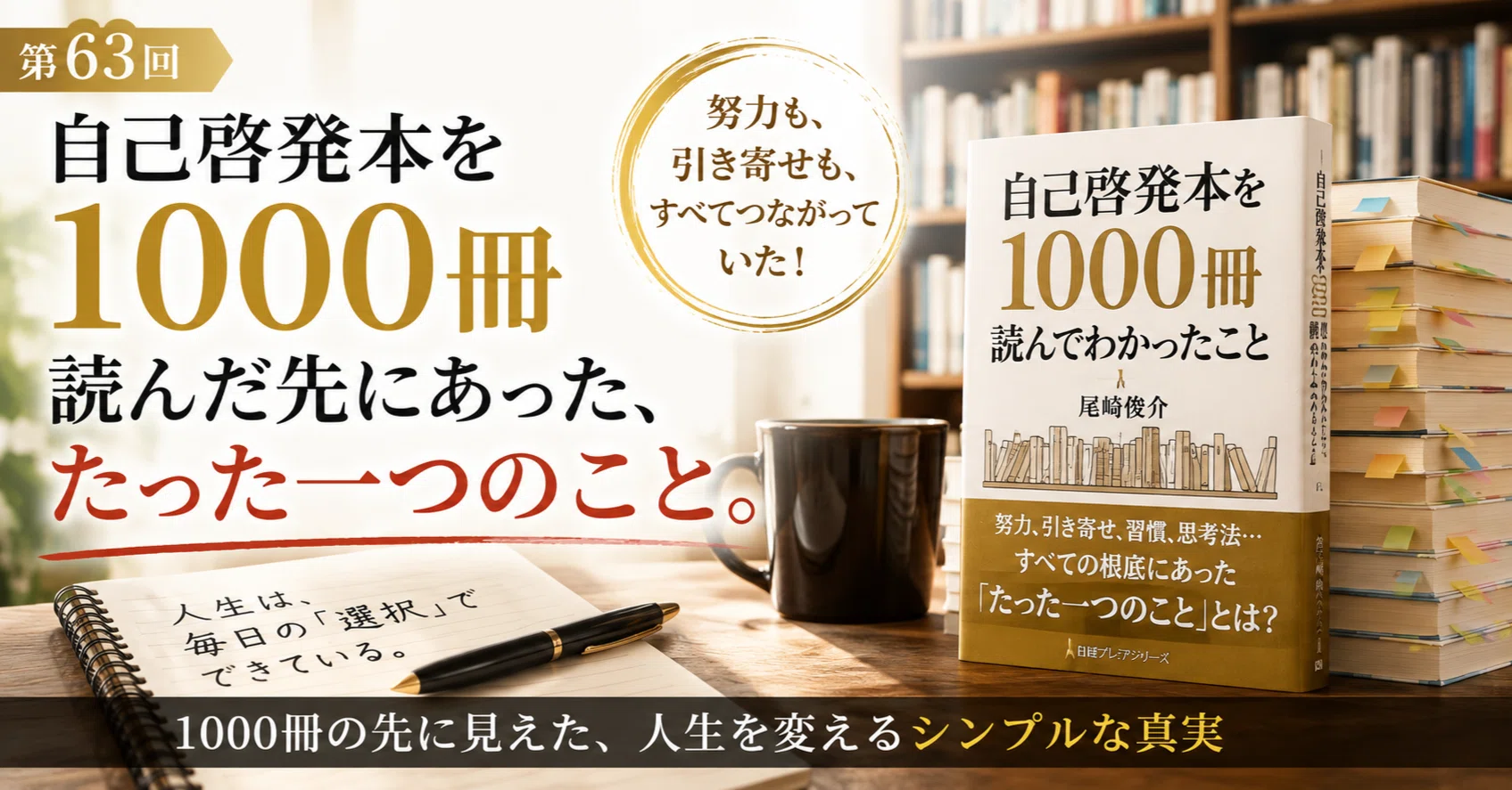 第63回自己啓発本を1000冊読んだ先にあった、たった一つのこと