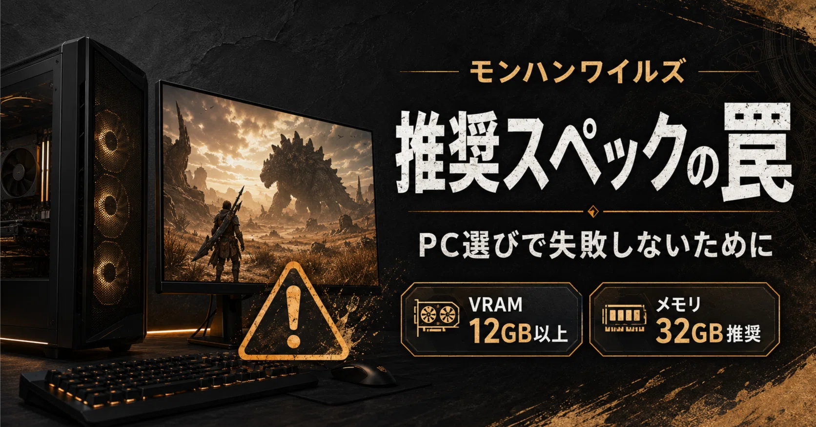 モンハンワイルズ推奨以上ゲーミングPC Ryzen RTX3070 メモリ32G モンハンワイルズ推奨スペックの罠｜PC選びの全知識｜まる@パソコン