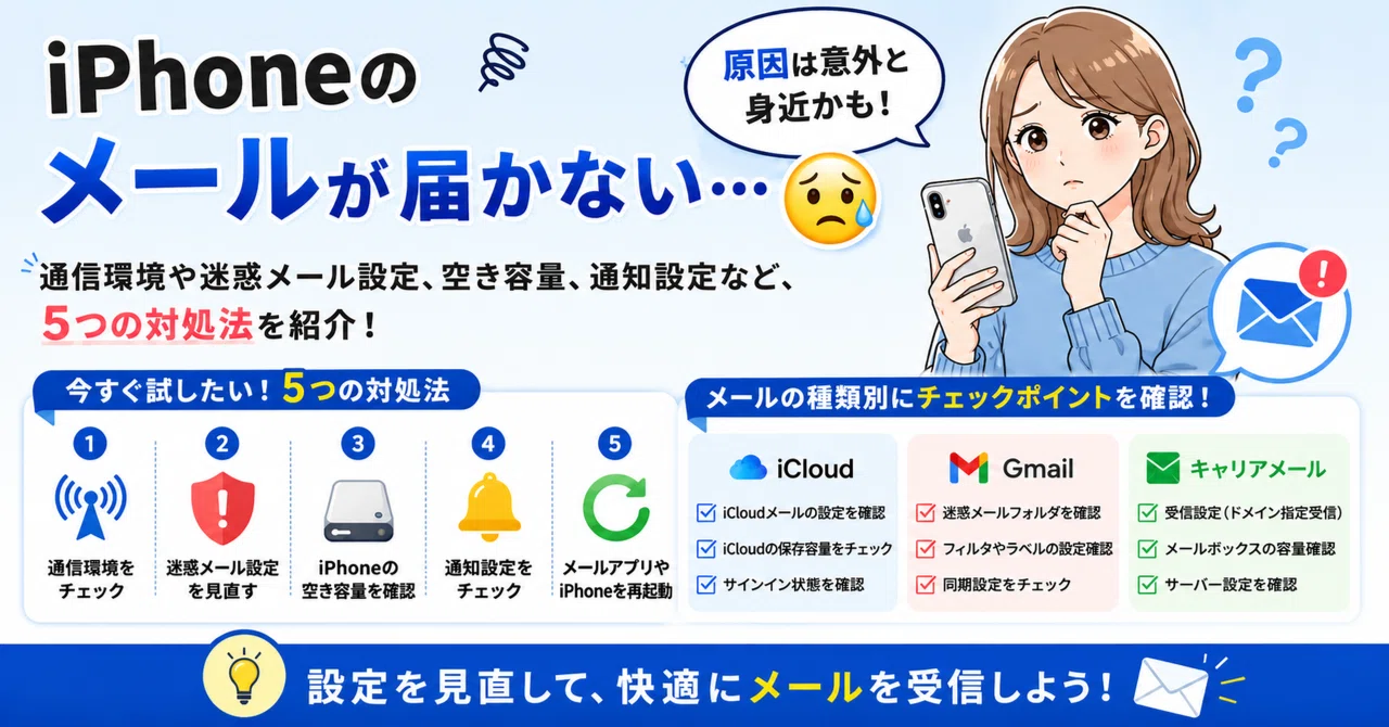 icloud メール が 来 ない