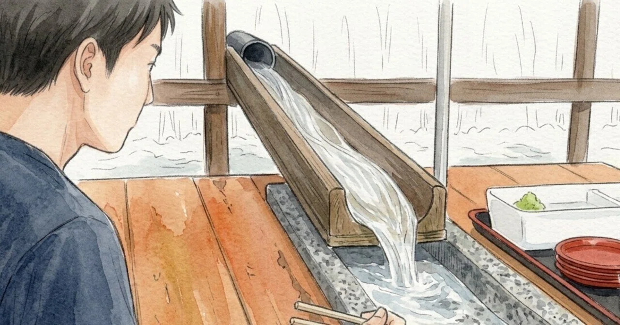 なんでもない日記：雨樋を滑る白と、見えてからでは届かない箸｜清水大輝